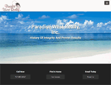 Tablet Screenshot of paradisewestrealty.com